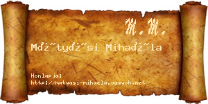 Mátyási Mihaéla névjegykártya